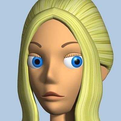 Female Cartoon Character 02 3D model rigged | CGTrader