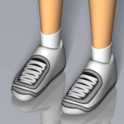 Female Cartoon Character 03 3D model_23