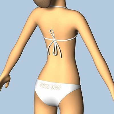 Female Cartoon Character 03 3D model_21