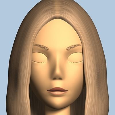 Female Cartoon Character 03 3D model_18