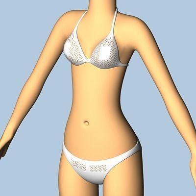 Female Cartoon Character 03 3D model_20