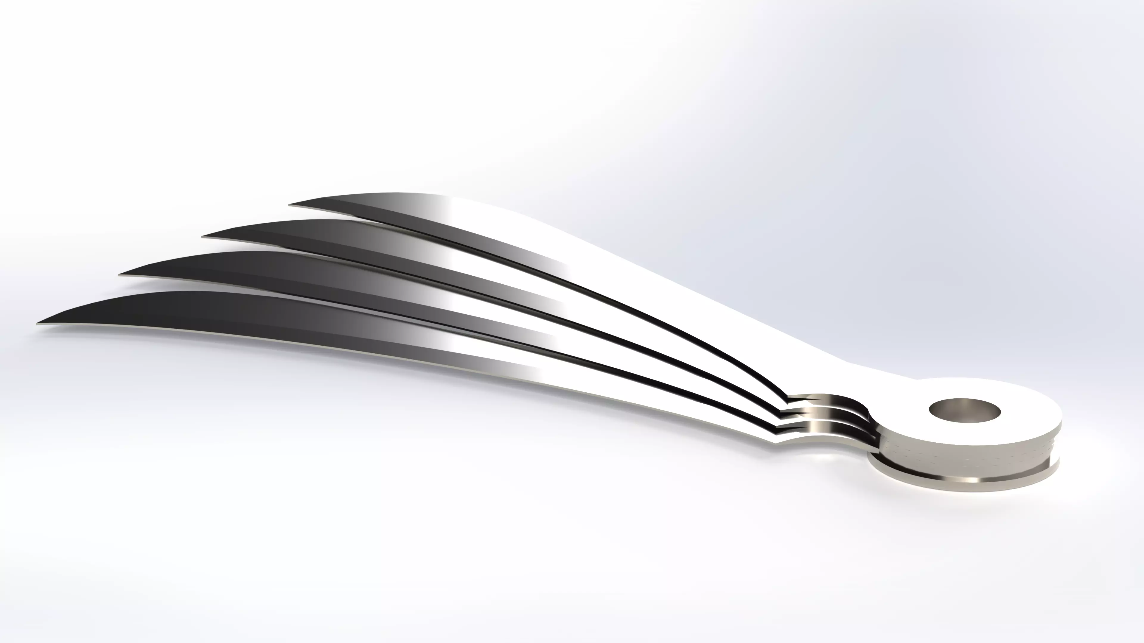 Demon Wind Shuriken 3D Model Stylized Ninja Weapon Mid Poly 3D model