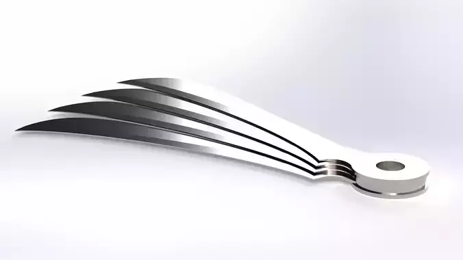 Demon Wind Shuriken 3D Model Stylized Ninja Weapon Mid Poly