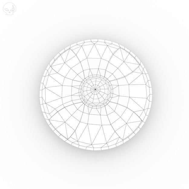 Shield Round Low-poly 3D model_3