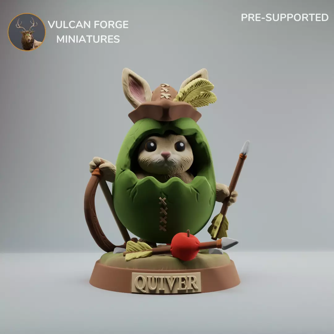 Easter rabbit ranger cute rabbit archer 3D print model