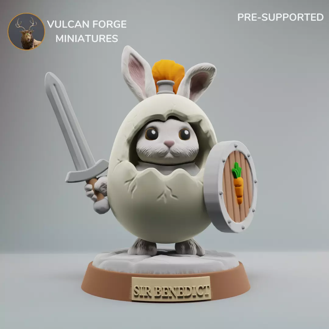Easter bunny warrior 3D print model