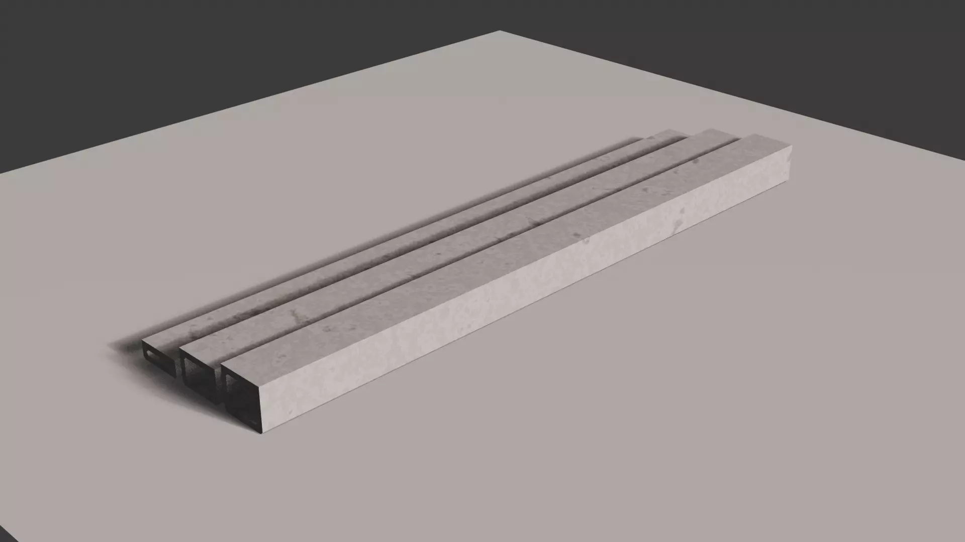 Concrete Box Beams Free low-poly 3D model
