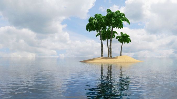 Island Scene 3D model