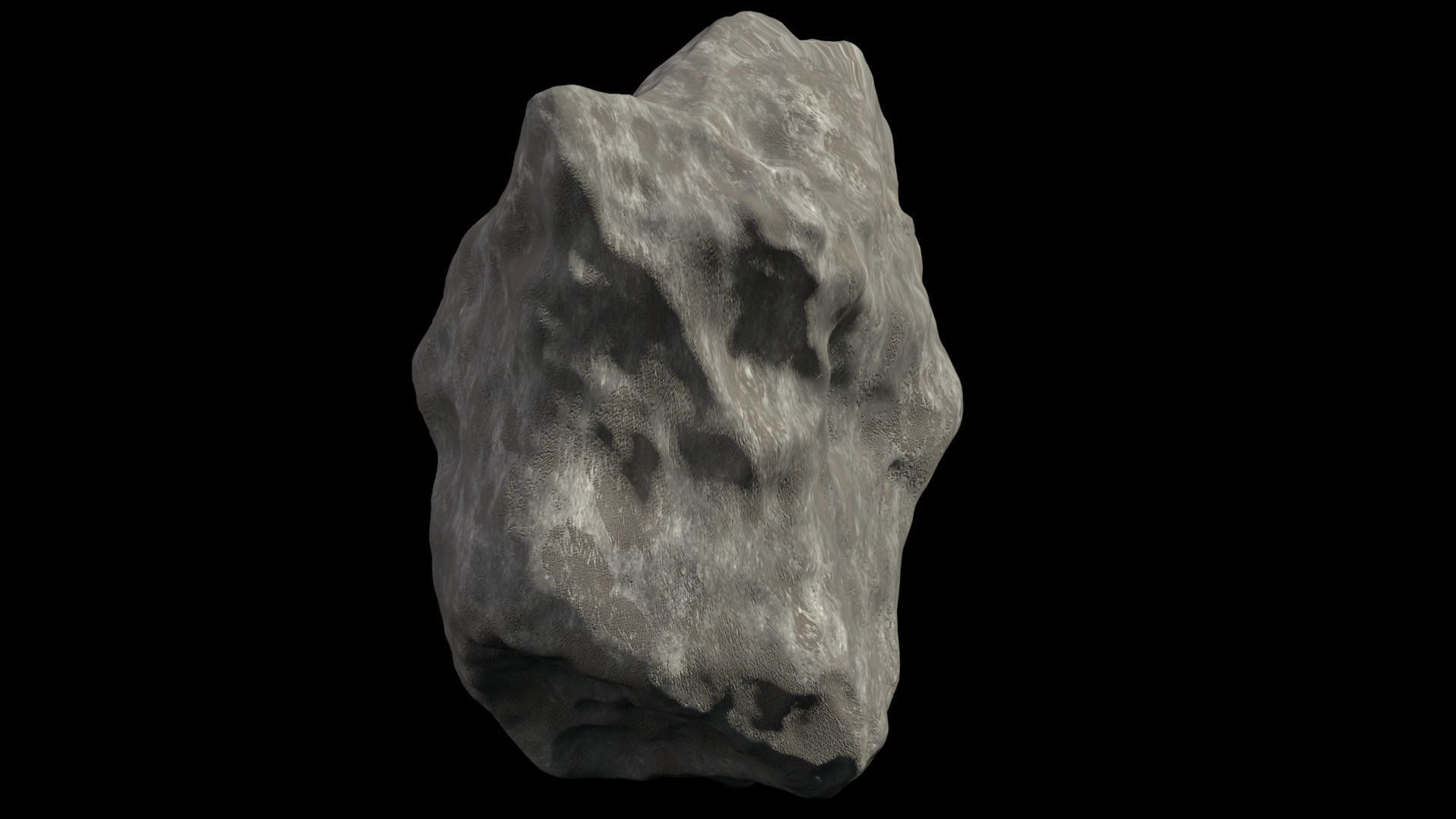 Asteroids - Set of 10 unique variations Low-poly 3D model_10