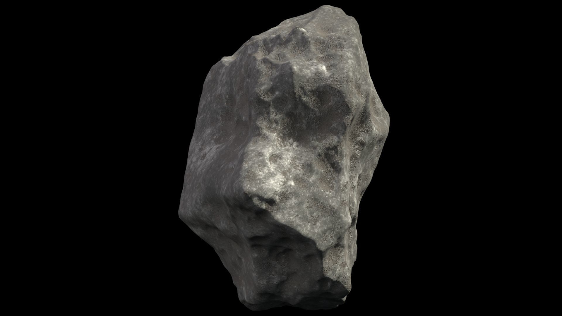 Asteroids - Set of 10 unique variations Low-poly 3D model_8