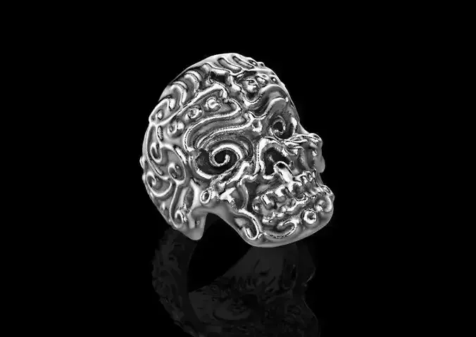 skull ring 3D print model