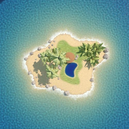 Island Scene 3D model