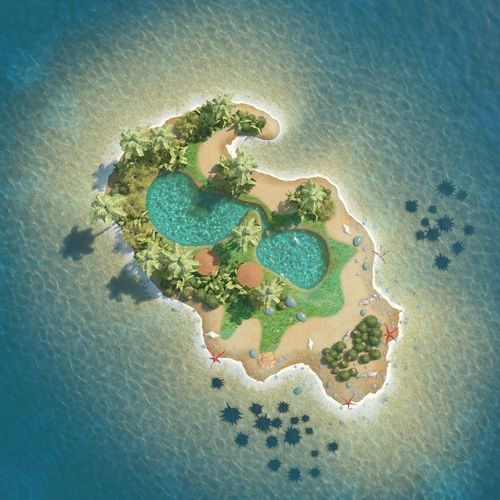 Island Scene 3D model