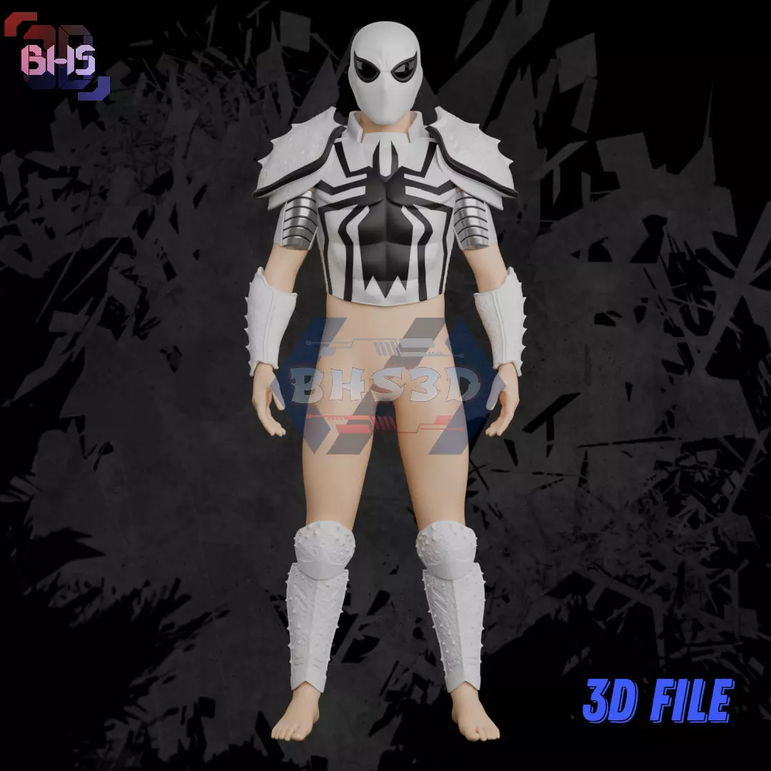 Agent Anti Venom Armor 3D STL File 3D print model