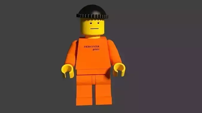 Lego Prisoner 4001 Grandsons request Low-poly 3D model
