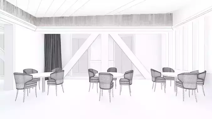 Lounge Design 3D model 2