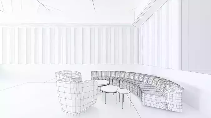 Lounge Design 3D model 4
