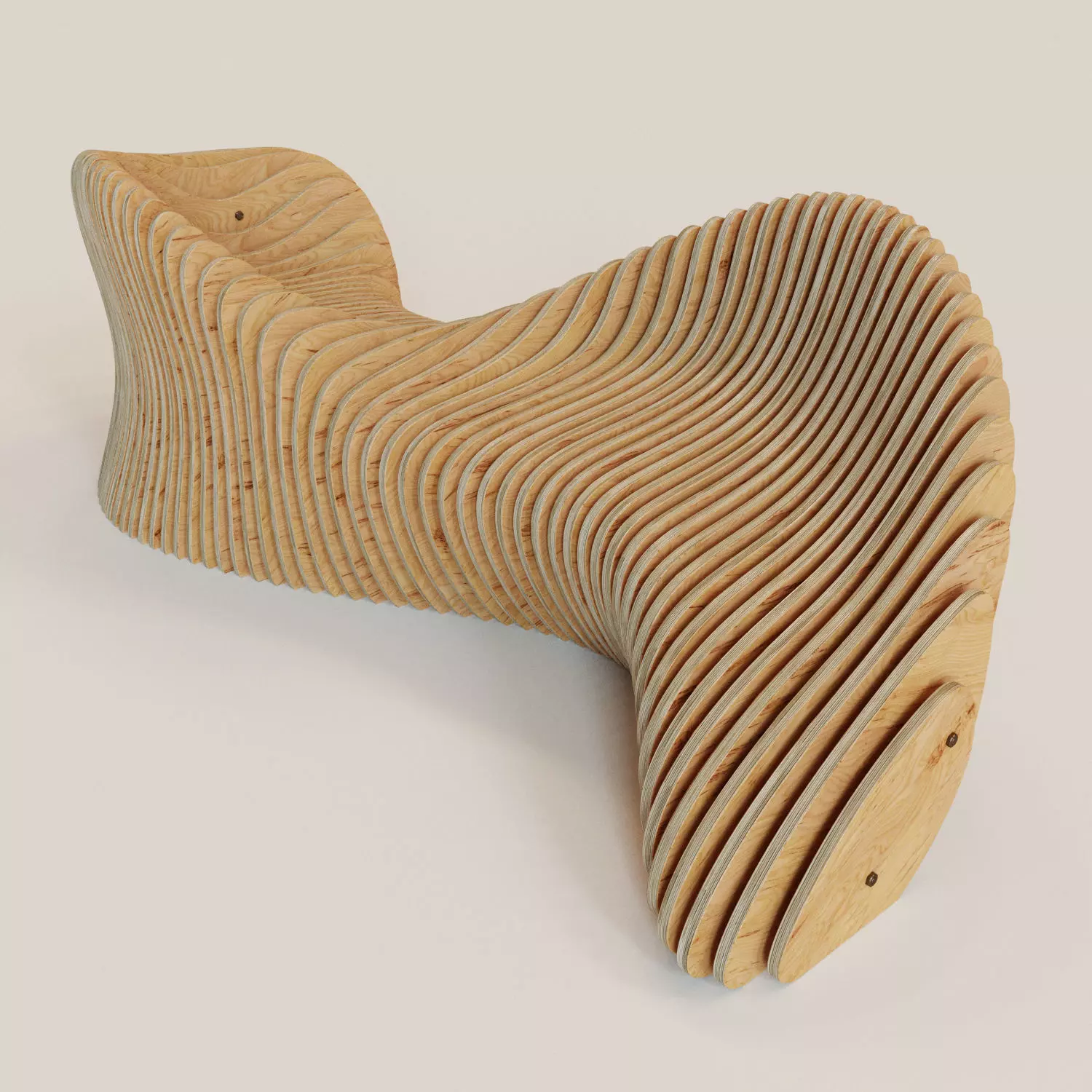 Parametric bench and drawings 3D model_0
