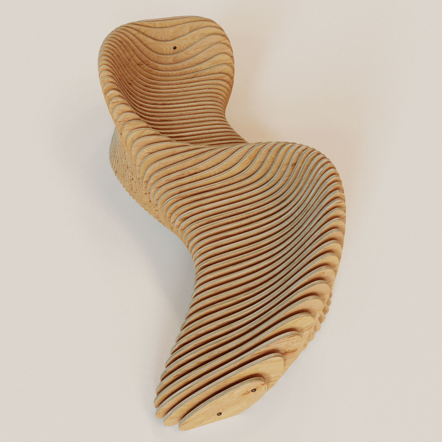 Parametric bench and drawings 3D model_3