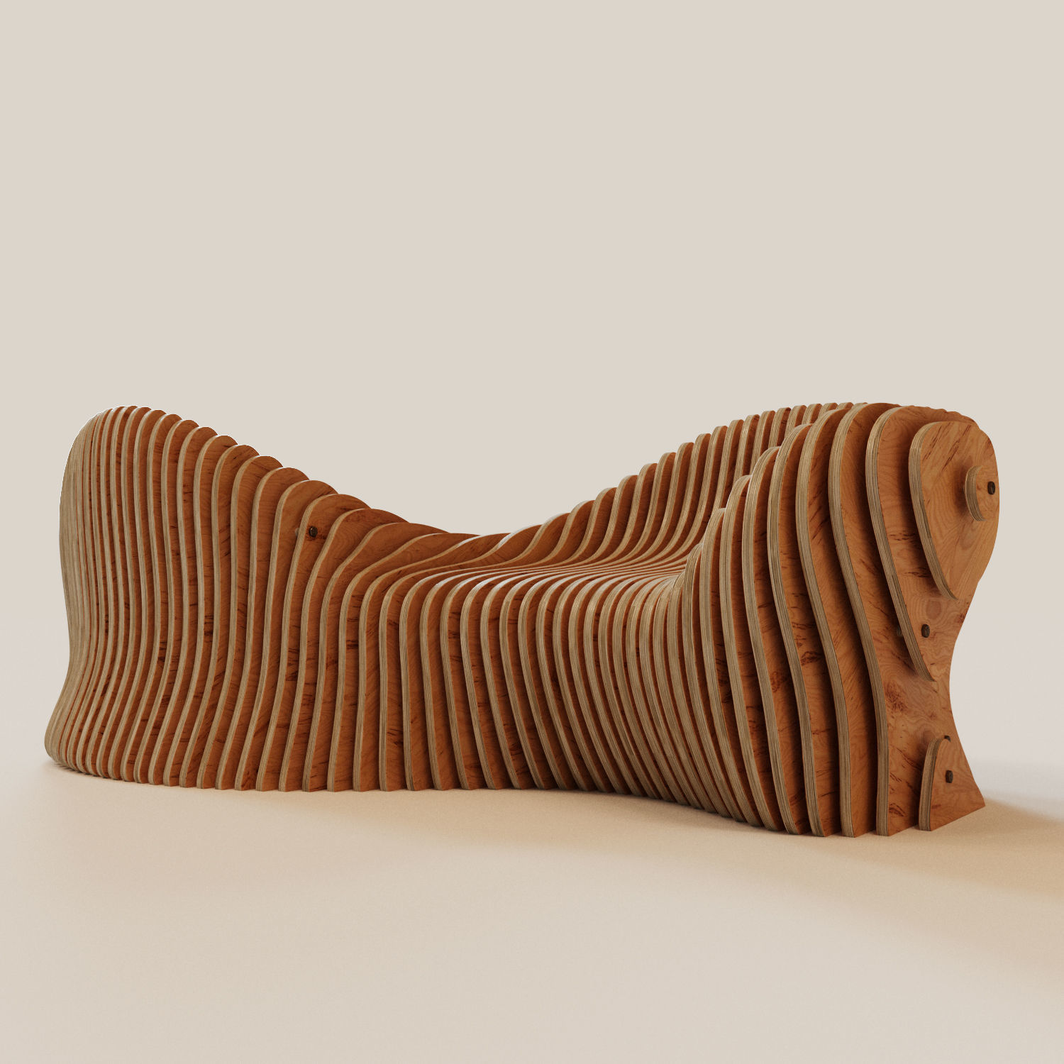 Parametric bench and drawings 3D model_5