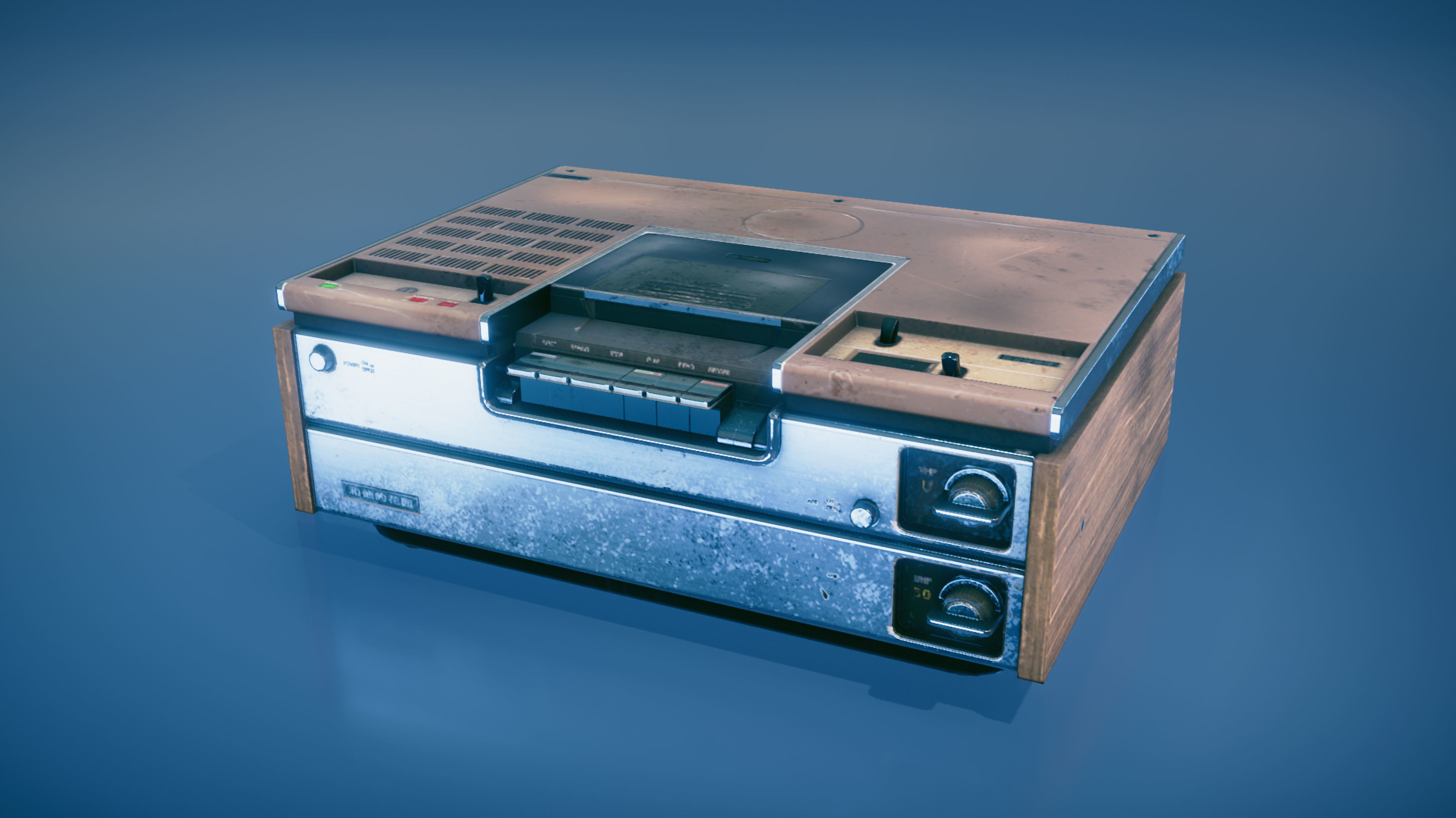 Videocassete Recorder Low-poly 3D model_1