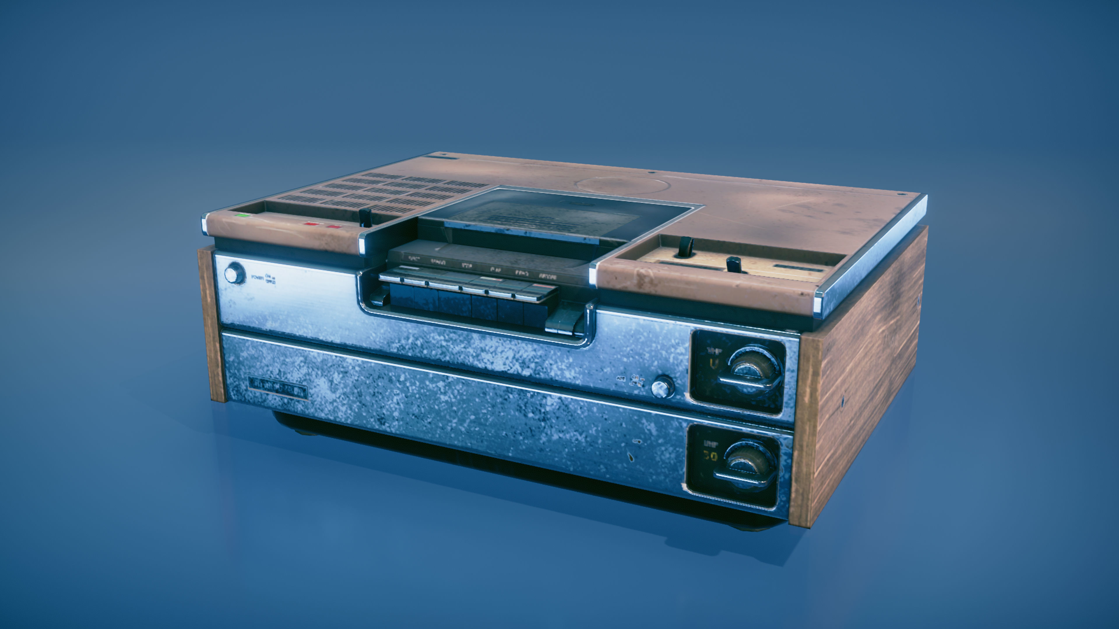 Videocassete Recorder Low-poly 3D model_3