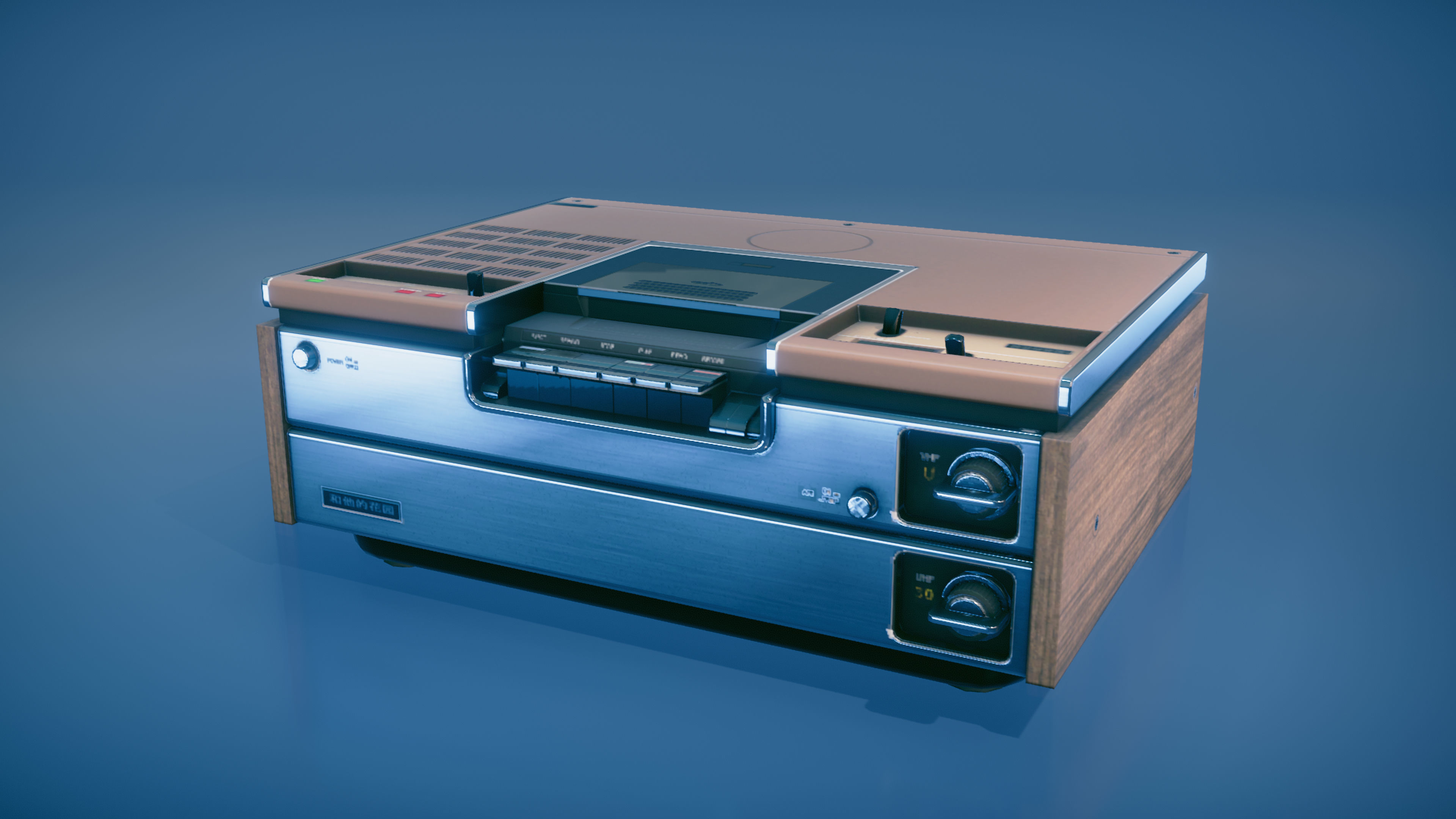 Videocassete Recorder Low-poly 3D model_2
