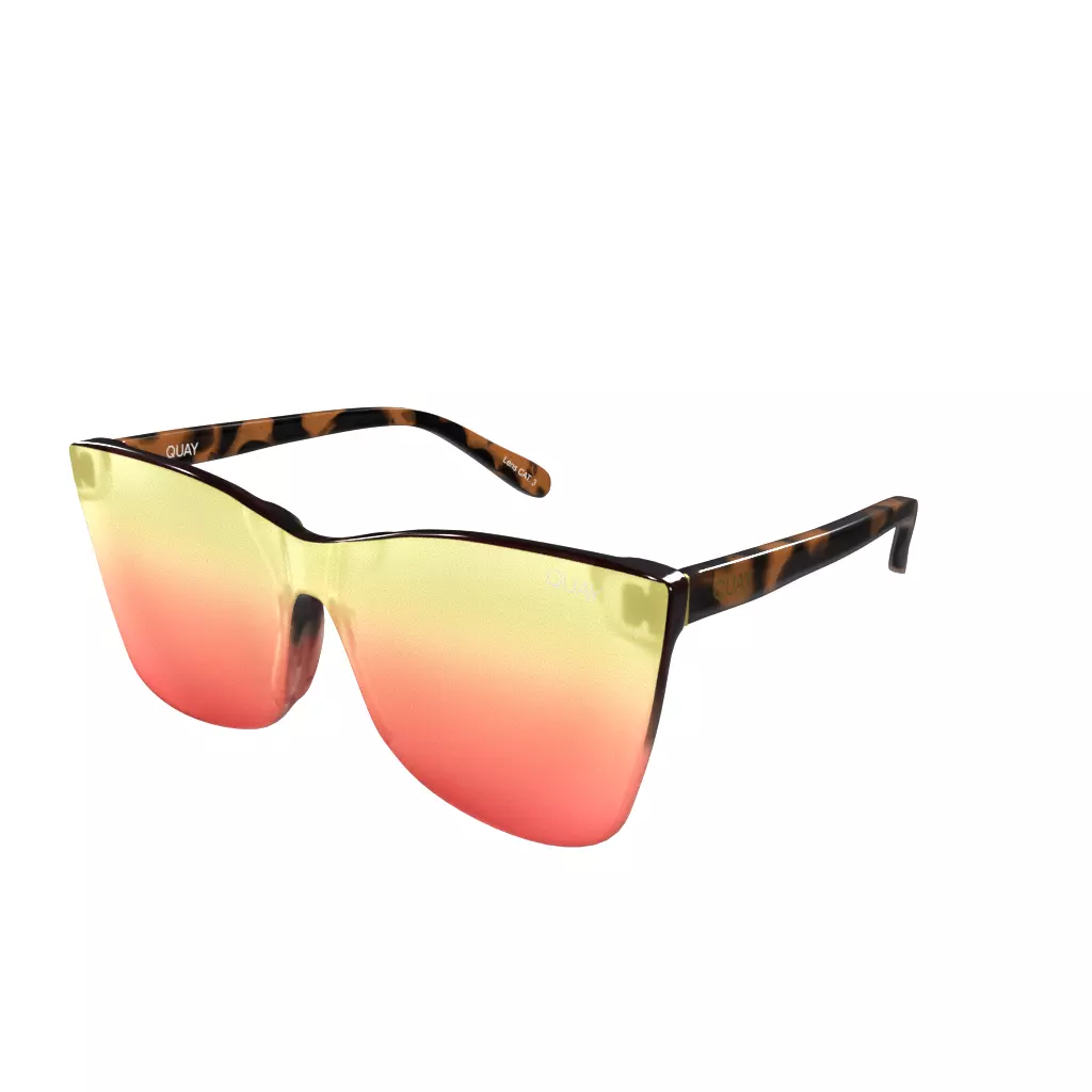 Quay Come Thru Milky Tortoise Lime Pink Revo VTO Virtual Try On Low-poly 3D model