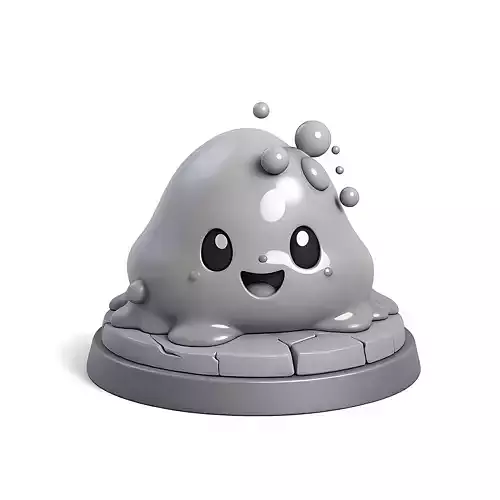 Happy Slime Cute Miniature STL