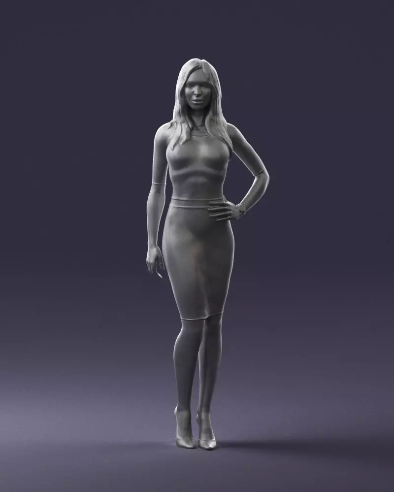 000557ElegantWomaninModernOutfitFashionFemaleCharacter|3DPrintModel