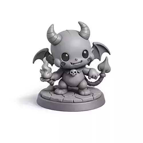 Tiny Demon Cute Miniature STL