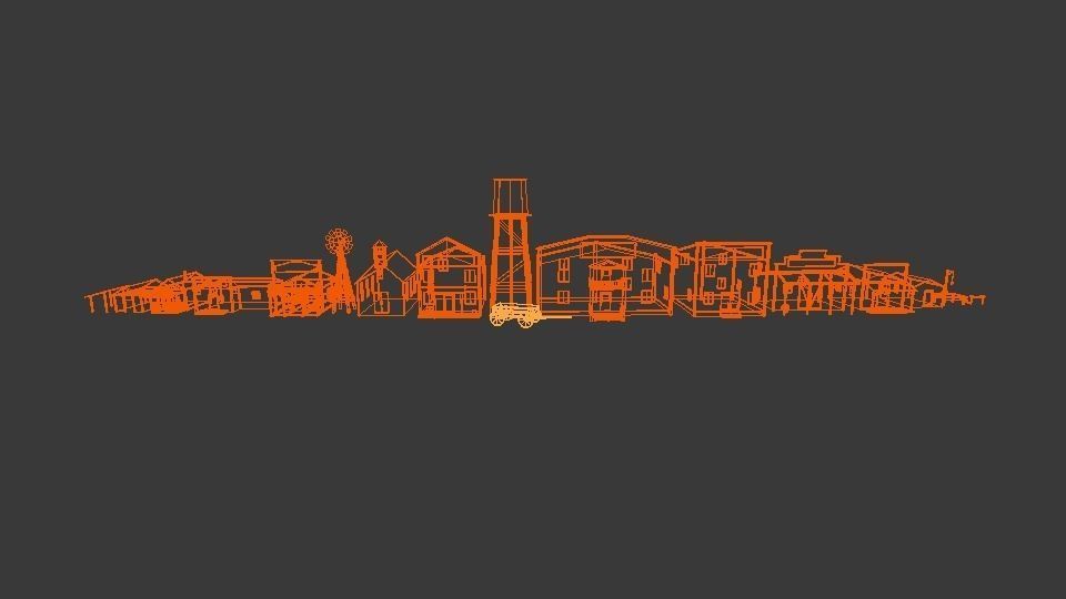 Western building pack lowpoly Free low-poly 3D model_21