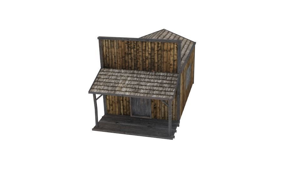 Western building pack lowpoly Free low-poly 3D model_17