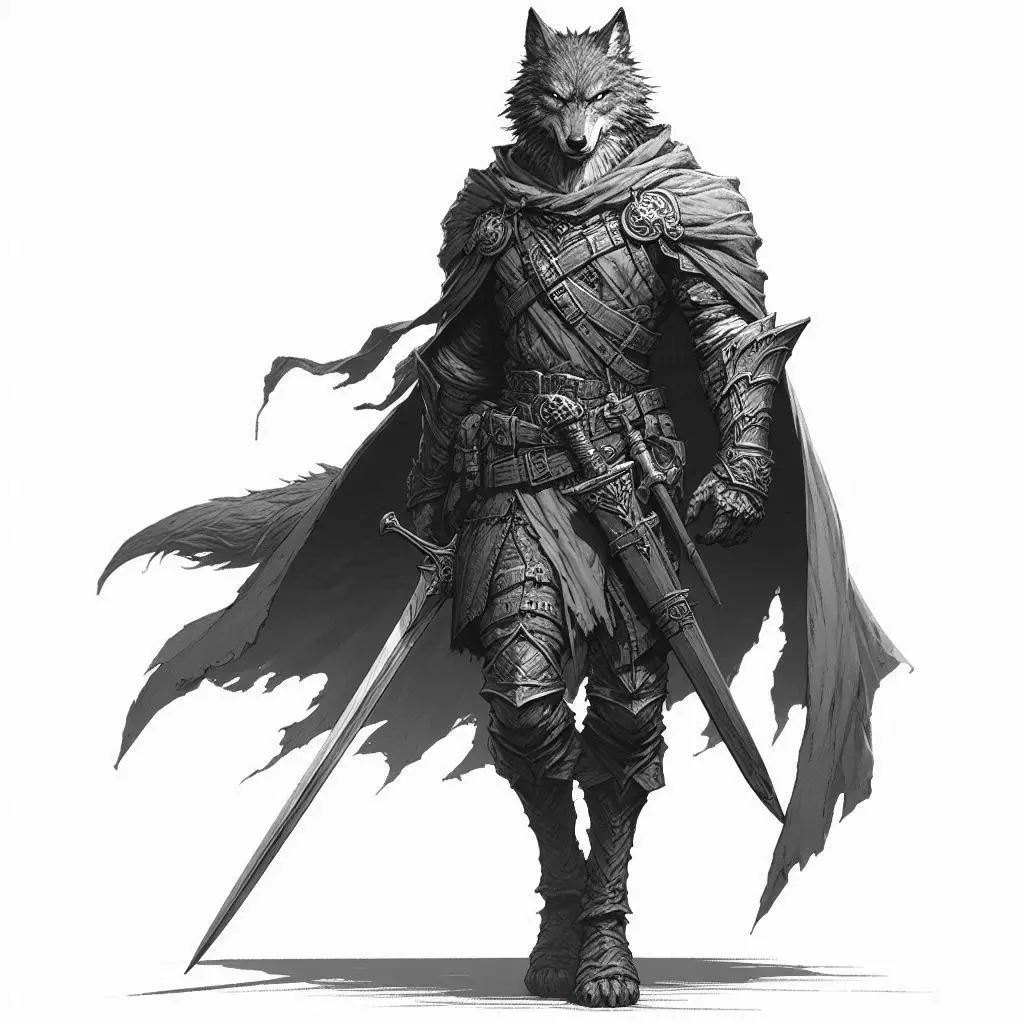 Wolf Warrior 3D Model 3D print model
