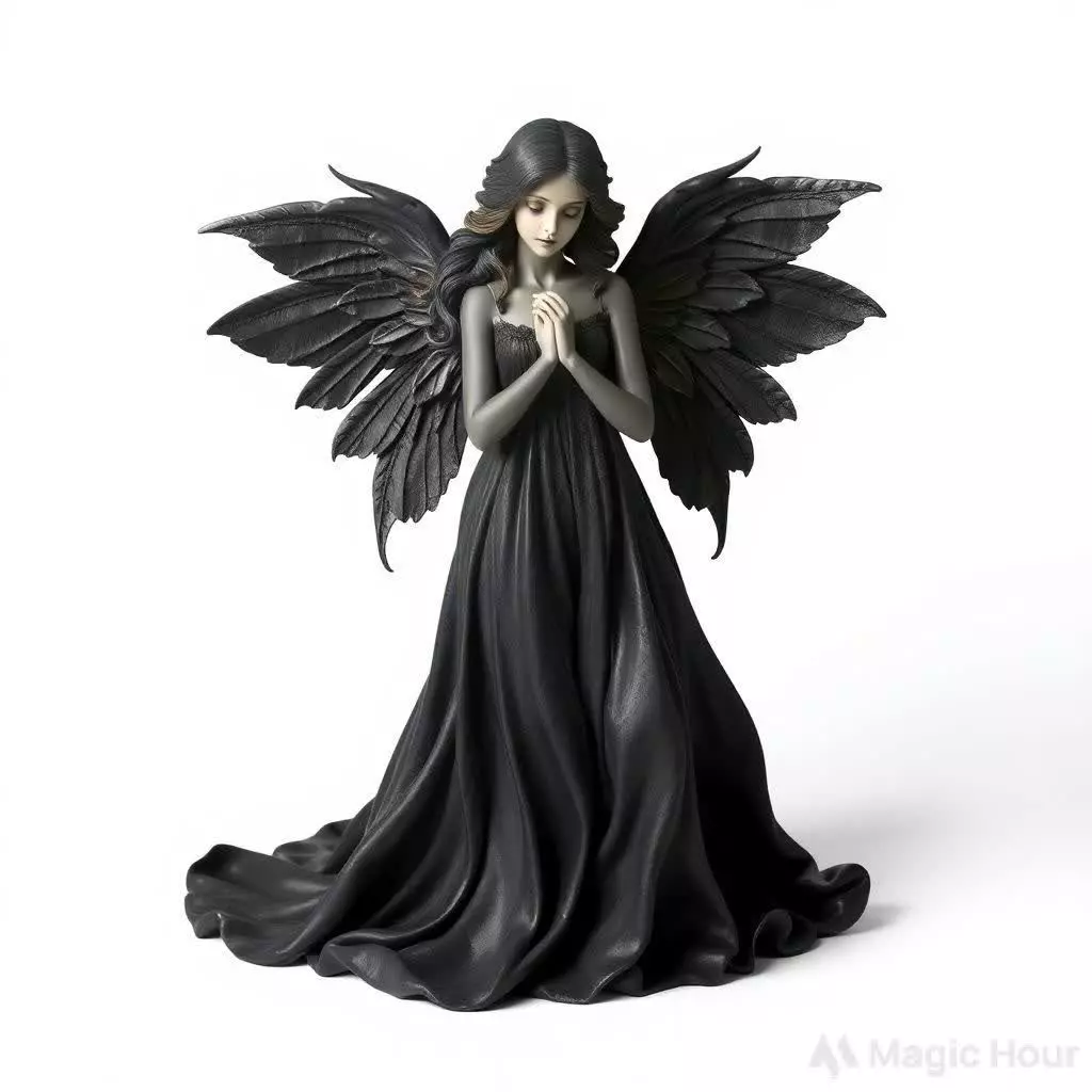Elegant Angel Figurine 3D Model 3D print model