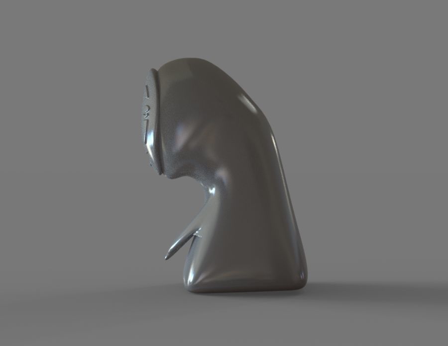 Faceless man Spirited away 3D print model_3