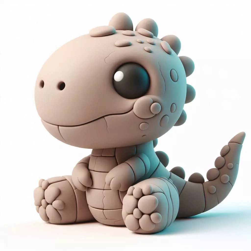 Cute Kid Dinosaur 3D Model 3D print model