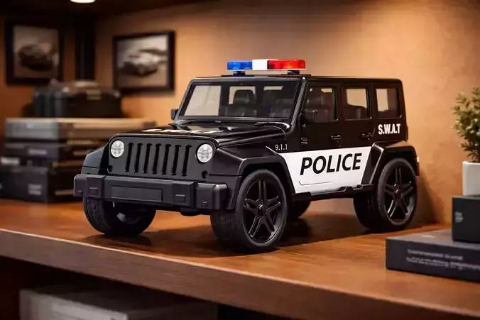 Realistic Emergency Patrol SUV Model 3D model