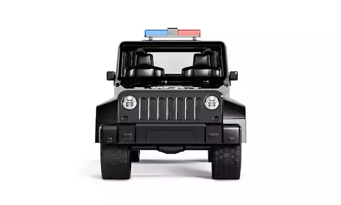 Realistic Emergency Patrol SUV Model 3D model 7