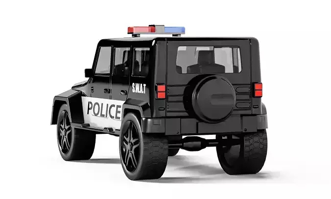 Realistic Emergency Patrol SUV Model 3D model 5