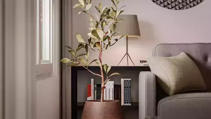 Modern Living Room 3D model 4