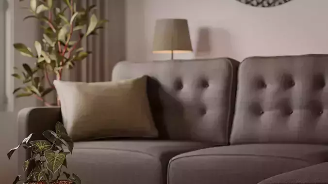 Modern Living Room 3D model 5