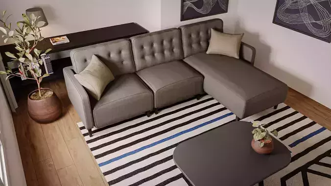 Modern Living Room 3D model 3