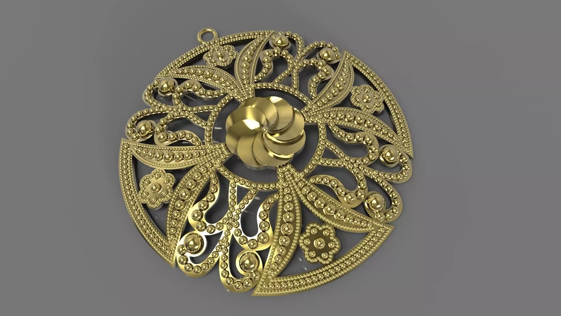 Round Ornament Pendant 3D print model_0