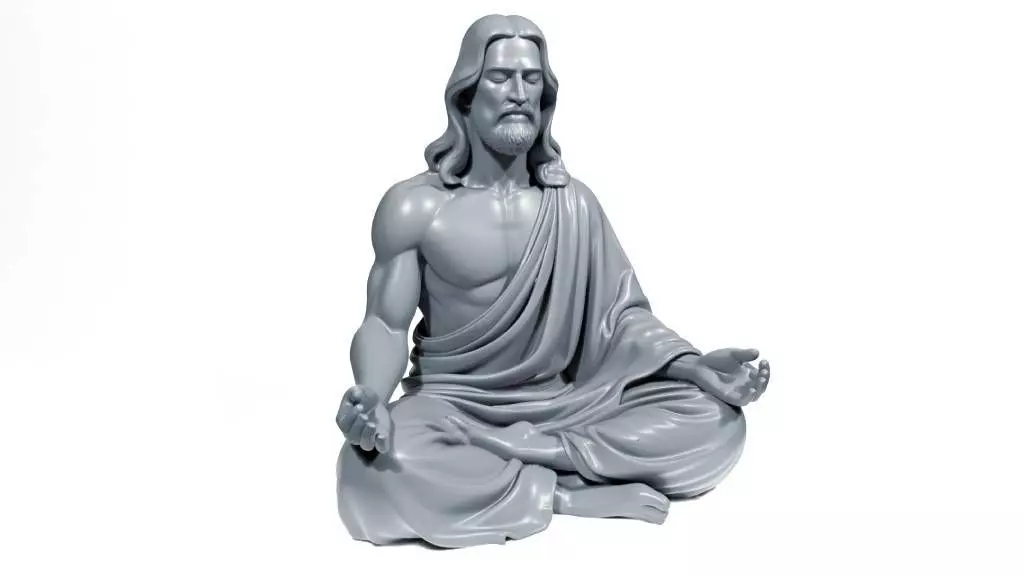 Jesus Meditating 3D print model