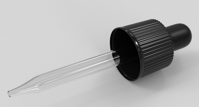 Black Bulb Glass Dropper