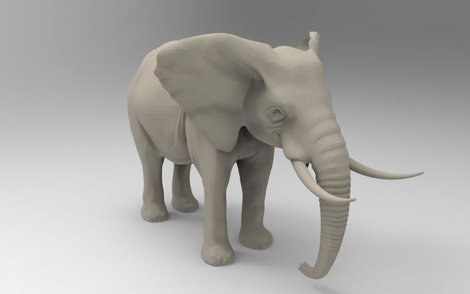 Elephant 3D Printable  3D print model