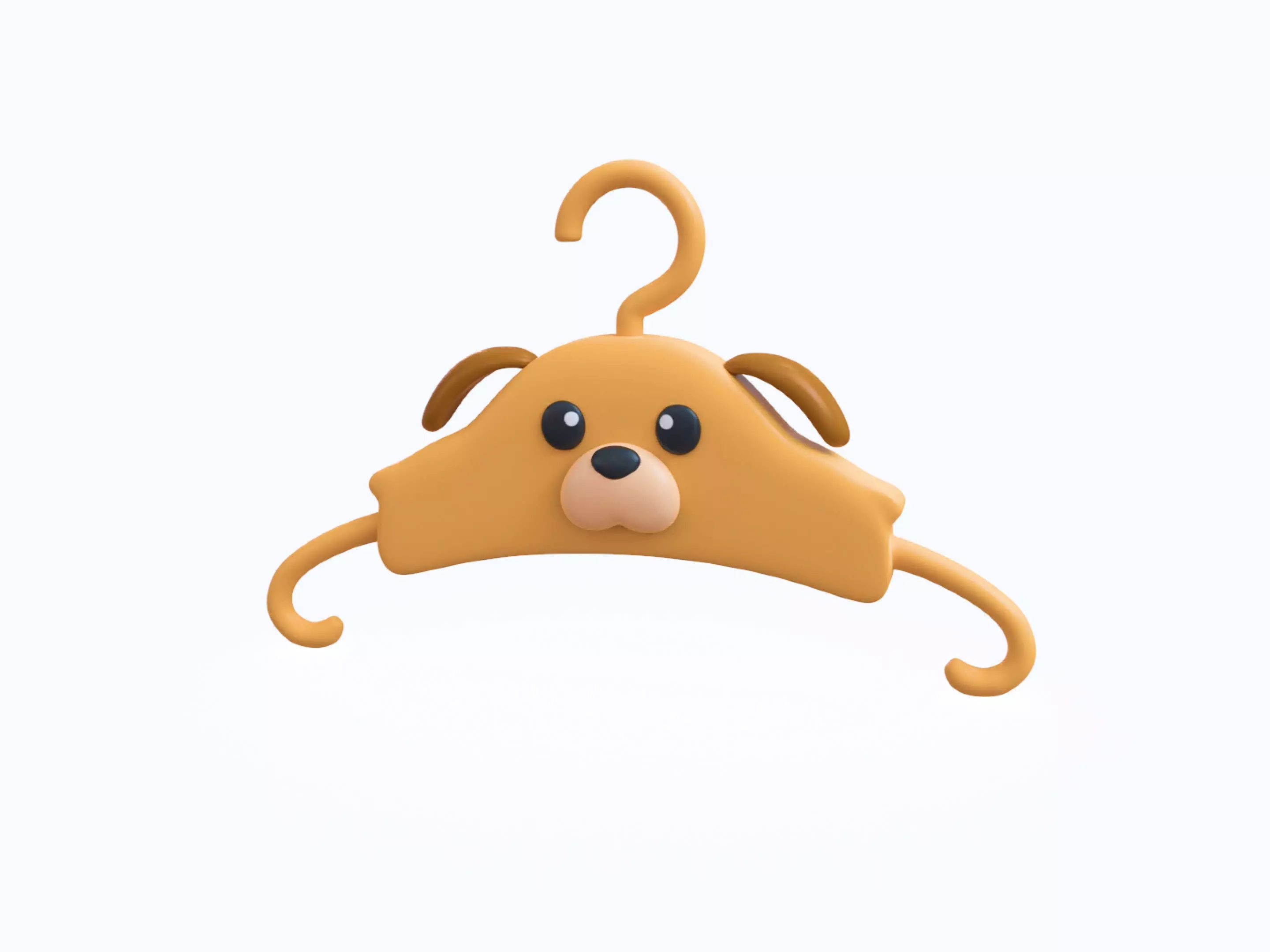 Cute Cartoon Dog Kids Clothes Hanger Low-poly 3D model
