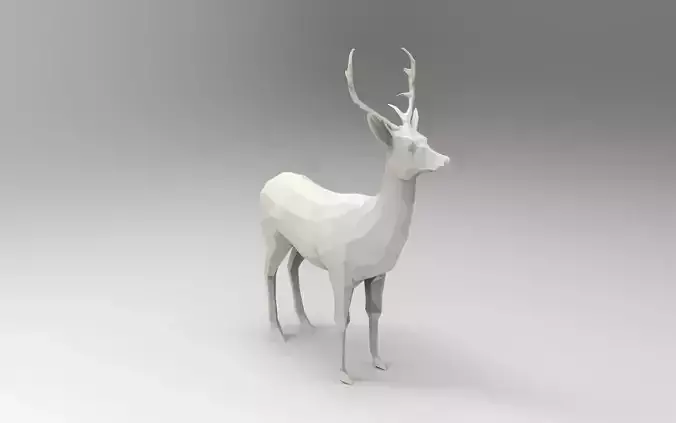 Deer 3D Printable low-poly