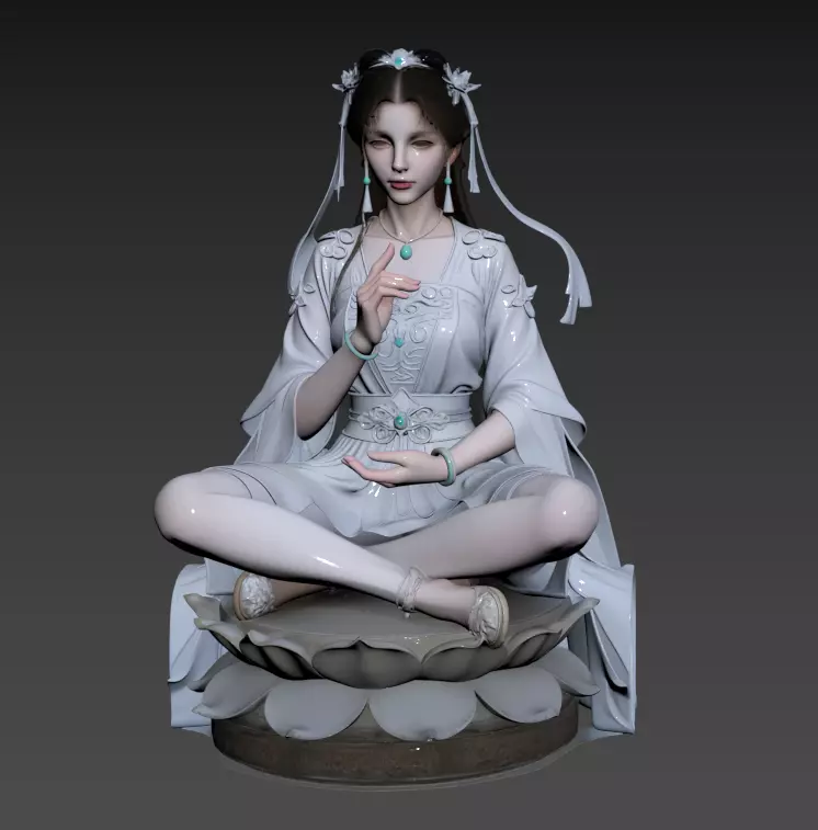 20-Beautiful Girl Role Playing Guanyin Bodhisattva 3D model